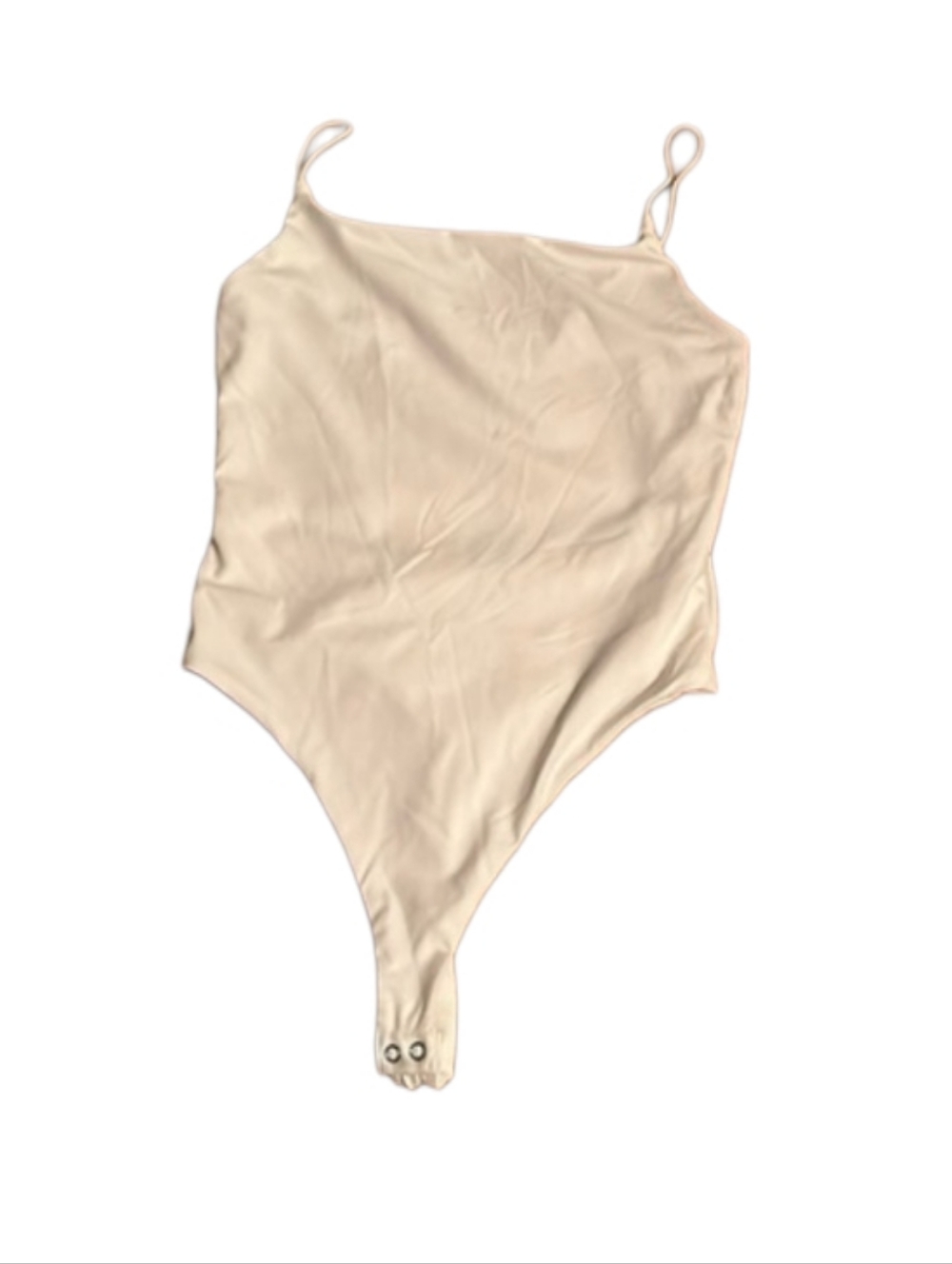 Forever 21 White Spigetti Strap with Stretch Thong Body Suit Size Small